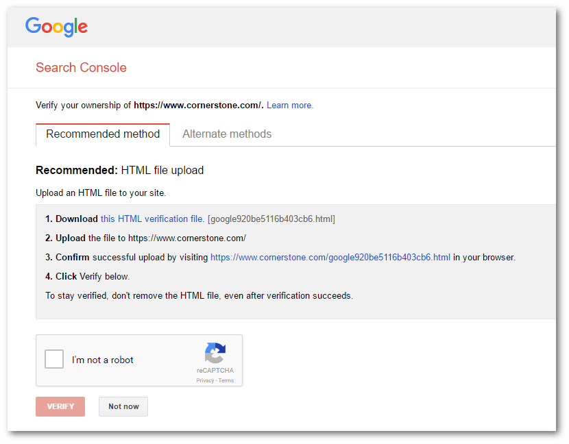 Google Church Search Console